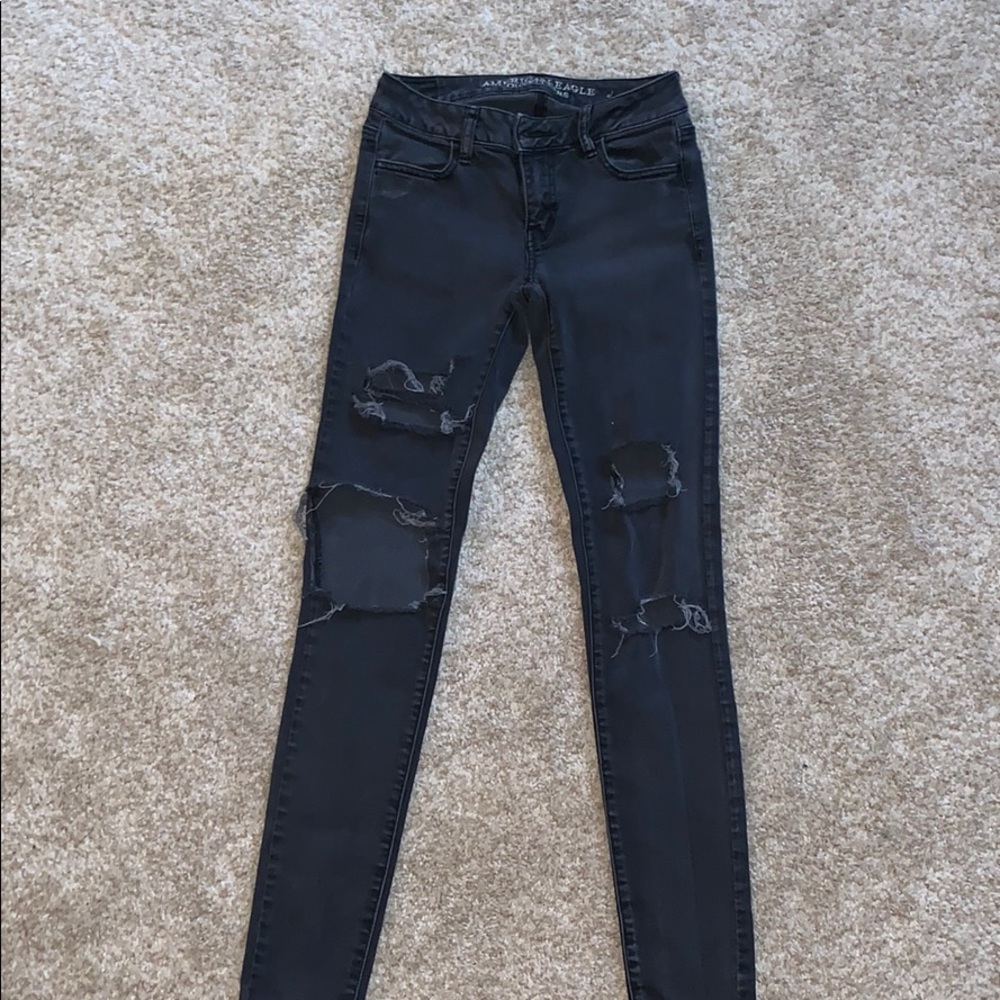 Size 0 black American Eagle AE jeans jeggings